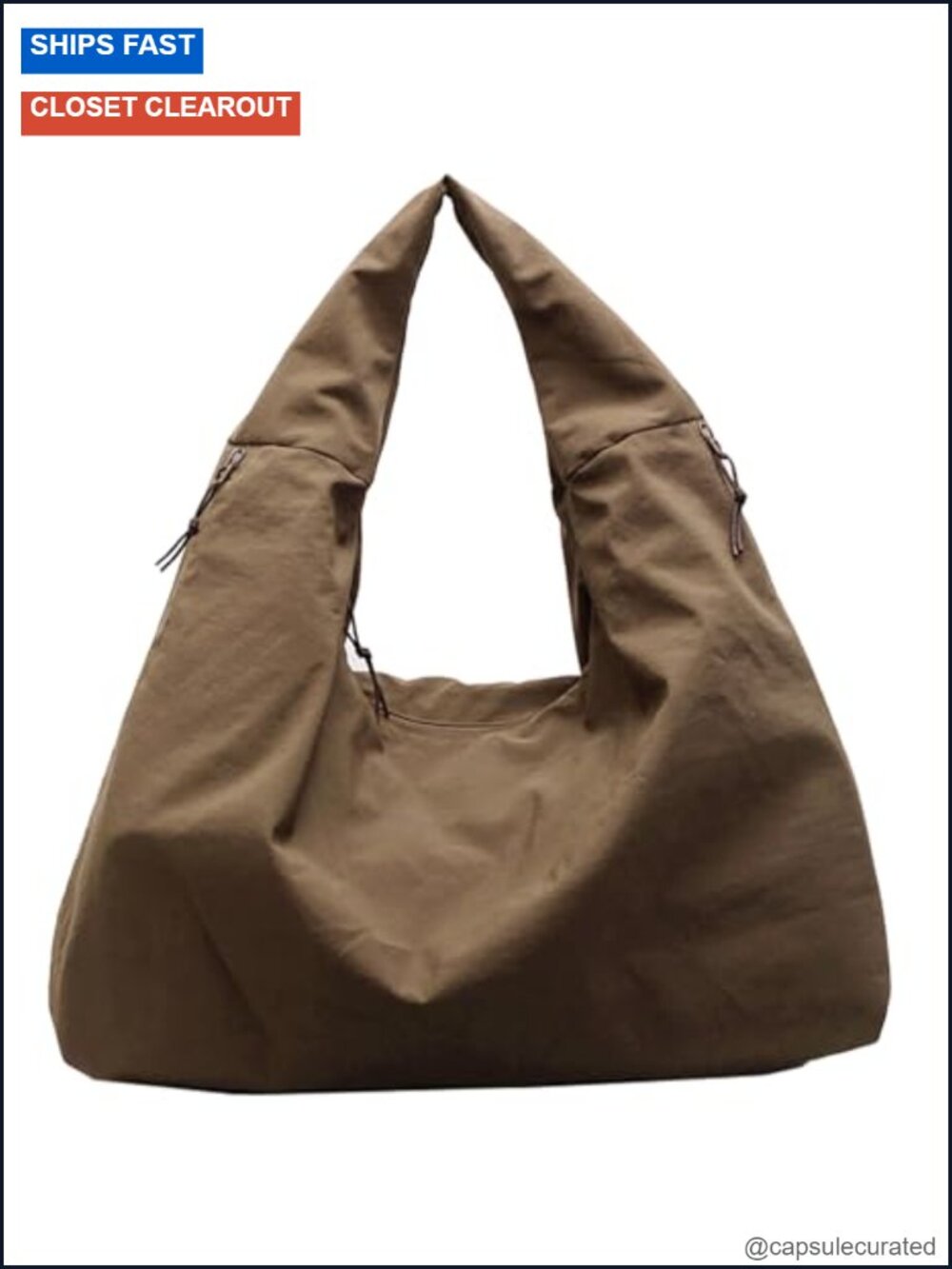 Quilted Nylon Puffer Tote Bag Hobo Shoulder Purse Everyday Carryall Gym Bag
